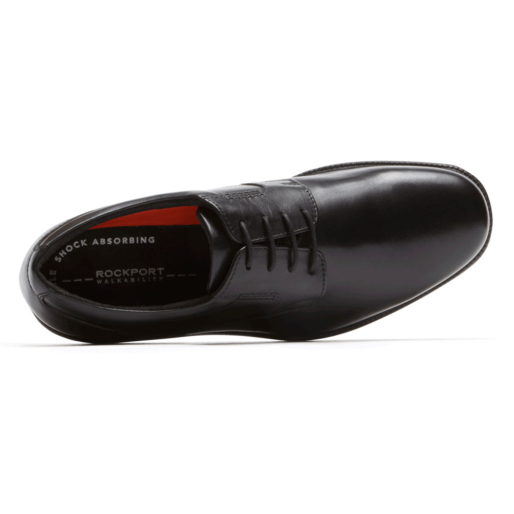 Oxfords Rockport Homem Pretas - Charles Road Plain Toe - 32481ETCO